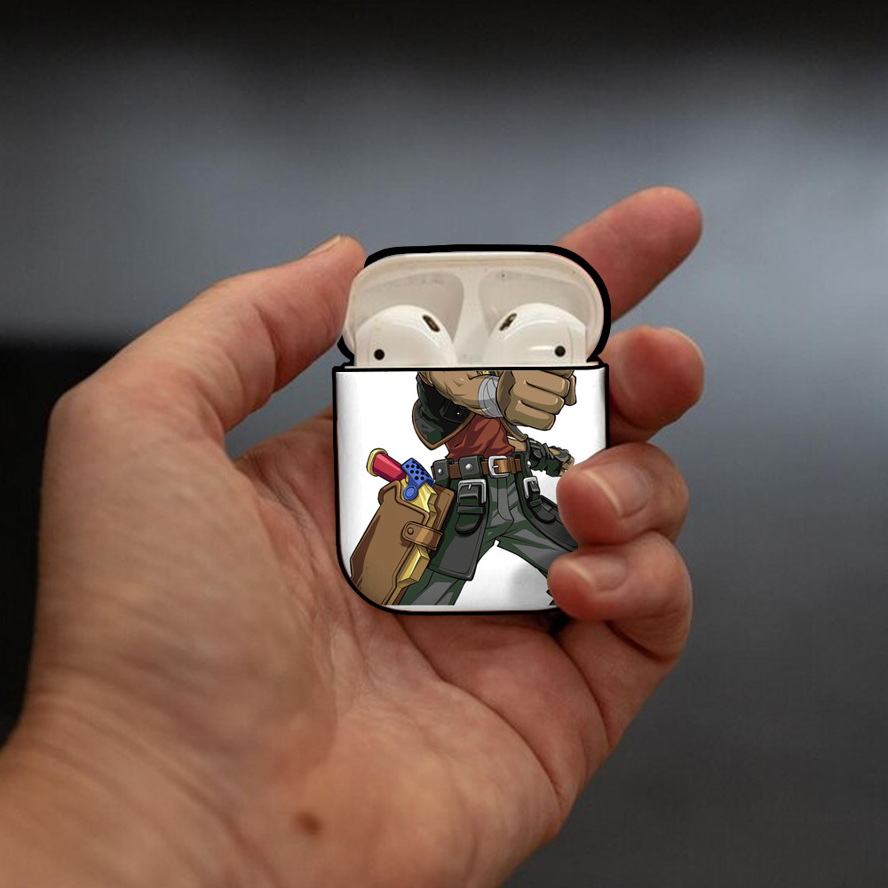 遊☆戯☆王 Yu-Gi-Oh! AirPods 第2世代保護ケース ハードシェル ブラック 耐衝撃・防指紋・カラビナ付き