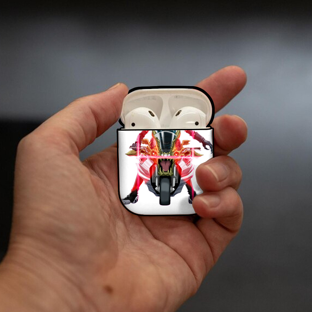 遊☆戯☆王 Yu-Gi-Oh! AirPods 第2世代保護ケース ハードシェル ブラック 耐衝撃・防指紋・カラビナ付き