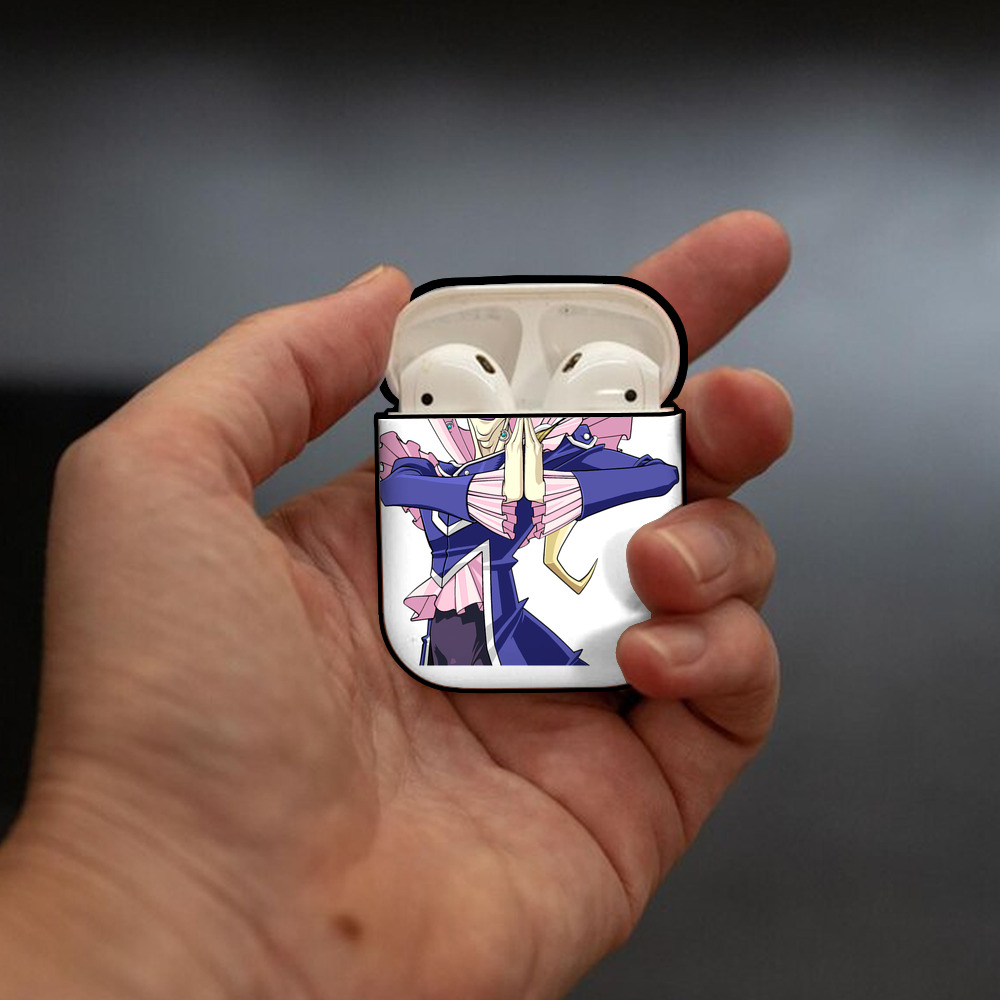 遊☆戯☆王 Yu-Gi-Oh! AirPods 第2世代保護ケース ハードシェル ブラック 耐衝撃・防指紋・カラビナ付き