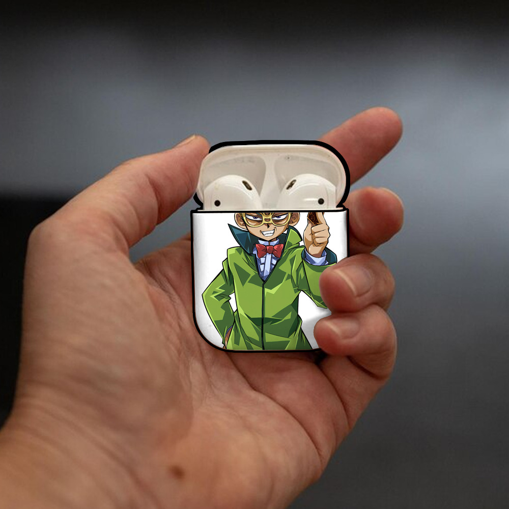 遊☆戯☆王 Yu-Gi-Oh! AirPods 第2世代保護ケース ハードシェル ブラック 耐衝撃・防指紋・カラビナ付き