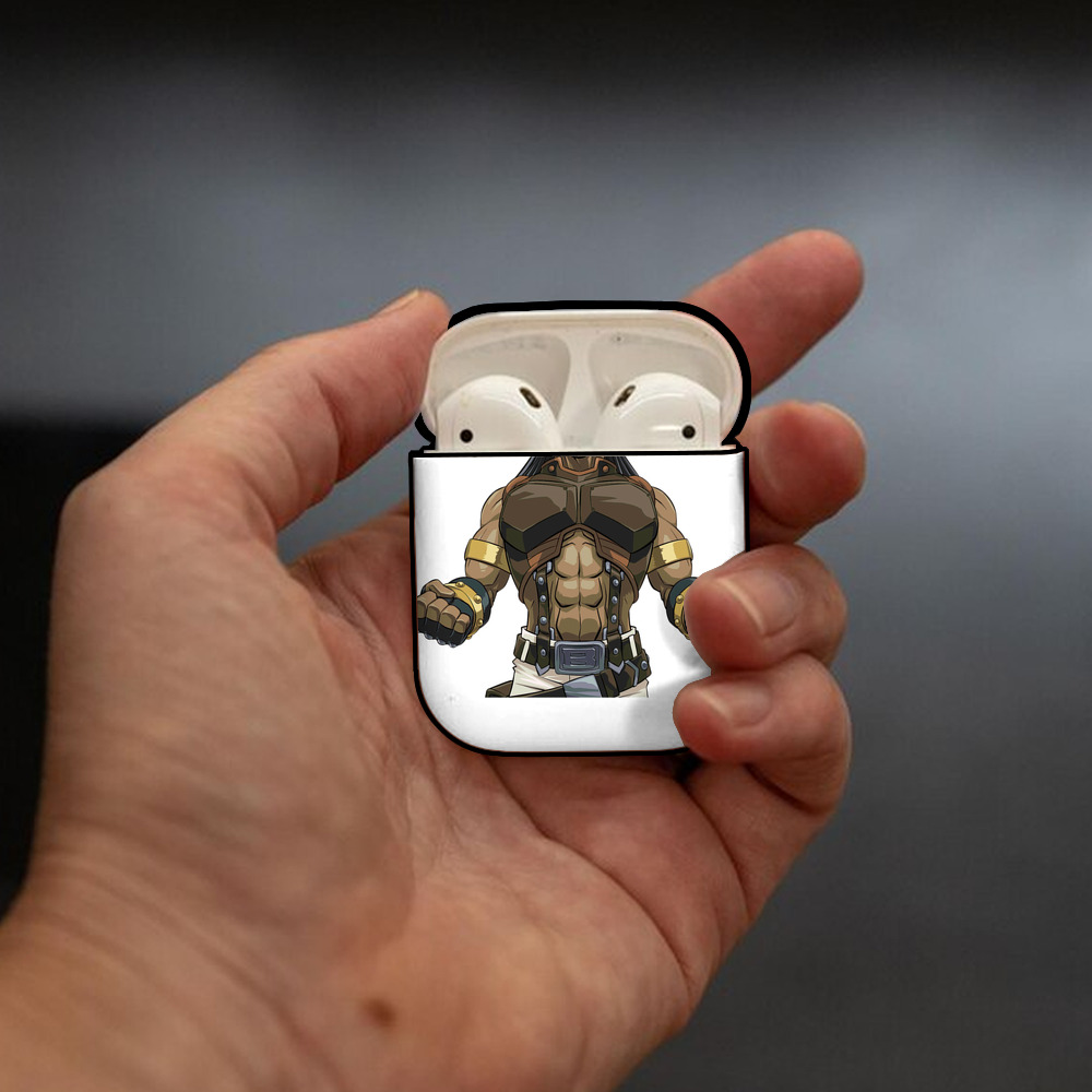 遊☆戯☆王 Yu-Gi-Oh! AirPods 第2世代保護ケース ハードシェル ブラック 耐衝撃・防指紋・カラビナ付き