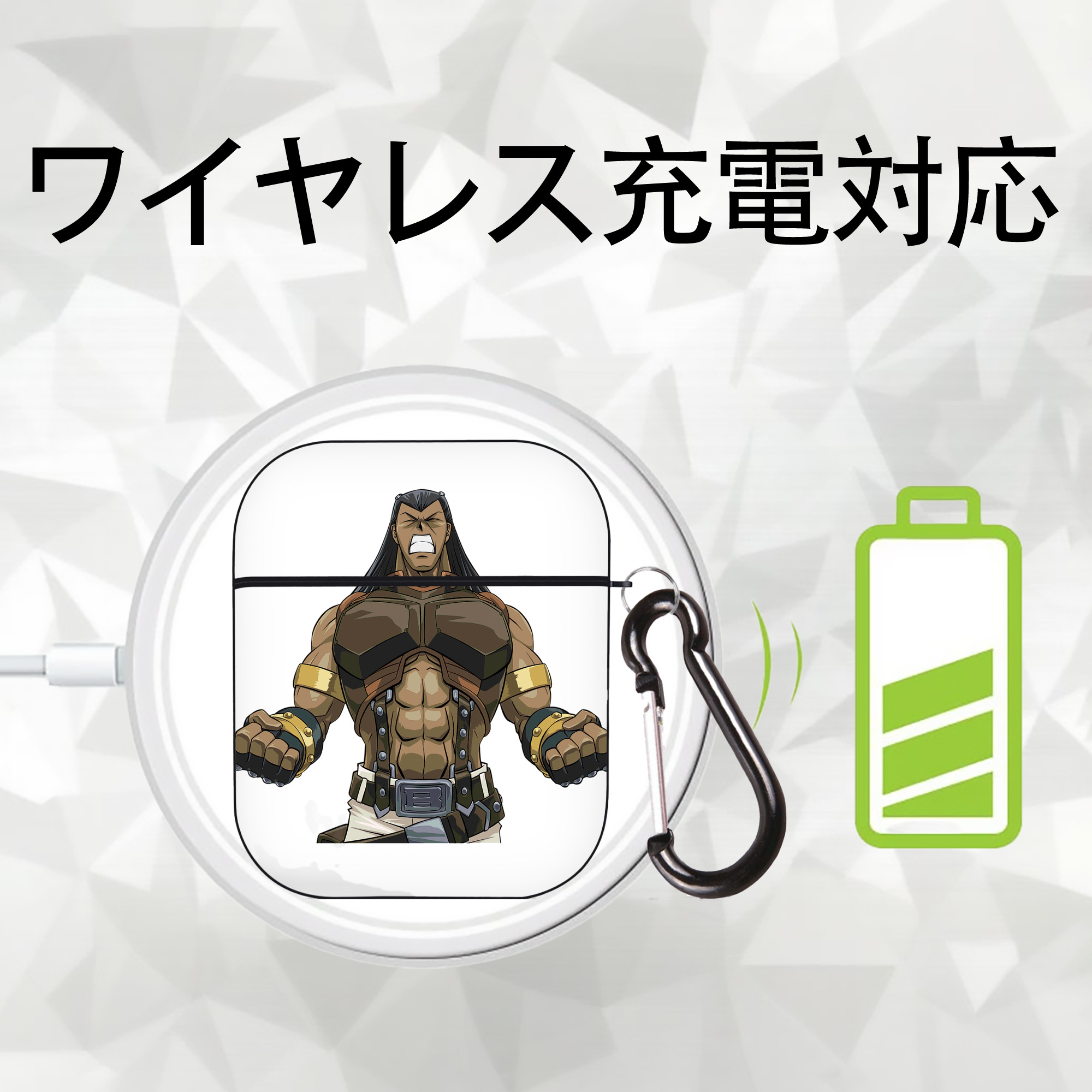 遊☆戯☆王 Yu-Gi-Oh! AirPods 第2世代保護ケース ハードシェル ブラック 耐衝撃・防指紋・カラビナ付き