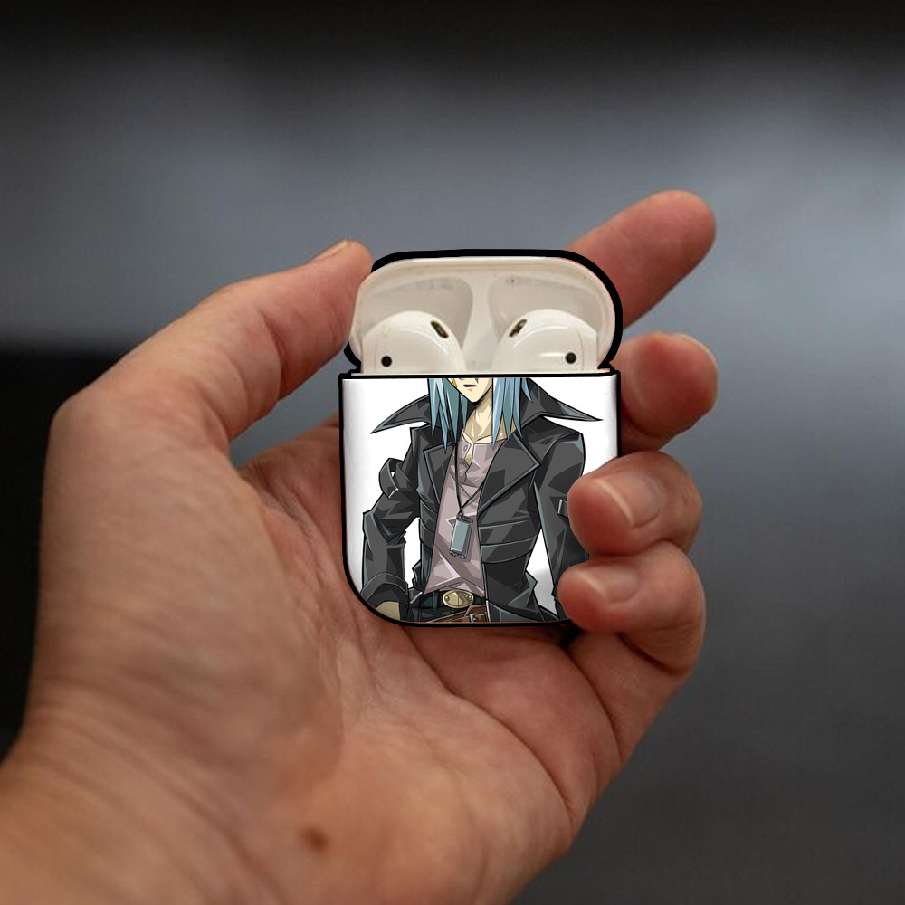 遊☆戯☆王 Yu-Gi-Oh! AirPods 第2世代保護ケース ハードシェル ブラック 耐衝撃・防指紋・カラビナ付き