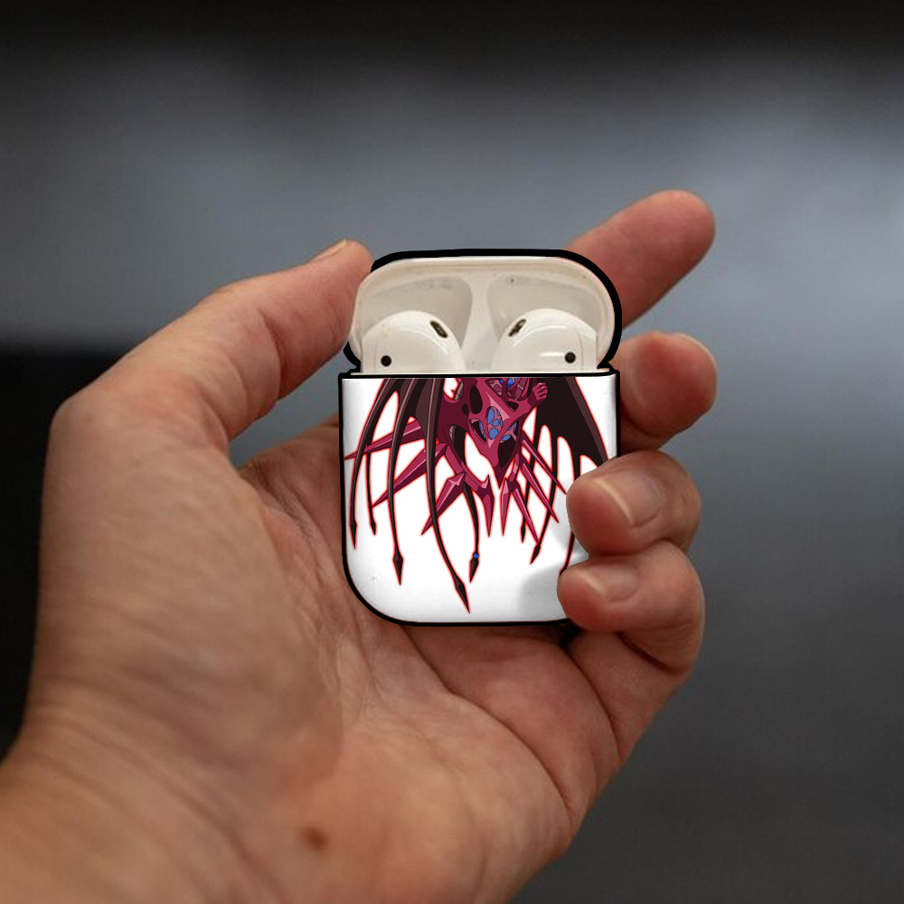 遊☆戯☆王 Yu-Gi-Oh! AirPods 第2世代保護ケース ハードシェル ブラック 耐衝撃・防指紋・カラビナ付き