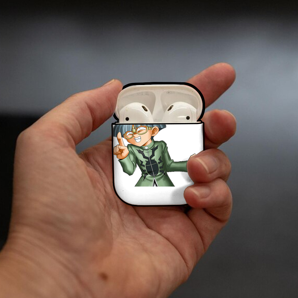 遊☆戯☆王 Yu-Gi-Oh! AirPods 第2世代保護ケース ハードシェル ブラック 耐衝撃・防指紋・カラビナ付き