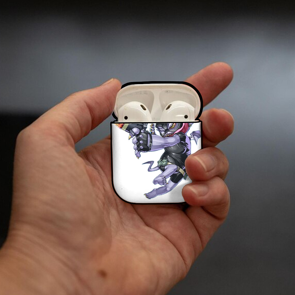 遊☆戯☆王 Yu-Gi-Oh! AirPods 第2世代保護ケース ハードシェル ブラック 耐衝撃・防指紋・カラビナ付き