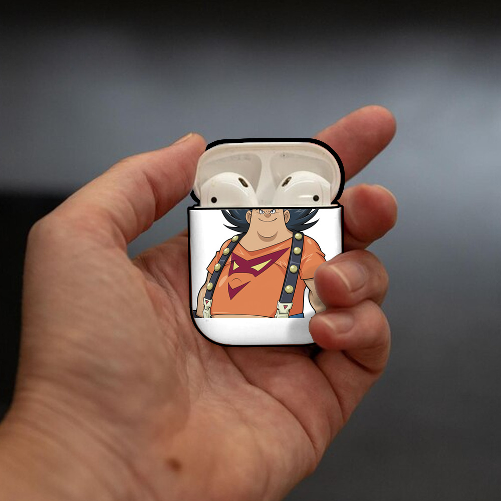 遊☆戯☆王 Yu-Gi-Oh! AirPods 第2世代保護ケース ハードシェル ブラック 耐衝撃・防指紋・カラビナ付き
