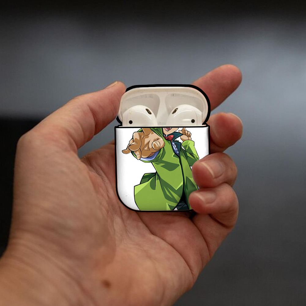 遊☆戯☆王 Yu-Gi-Oh! AirPods 第2世代保護ケース ハードシェル ブラック 耐衝撃・防指紋・カラビナ付き