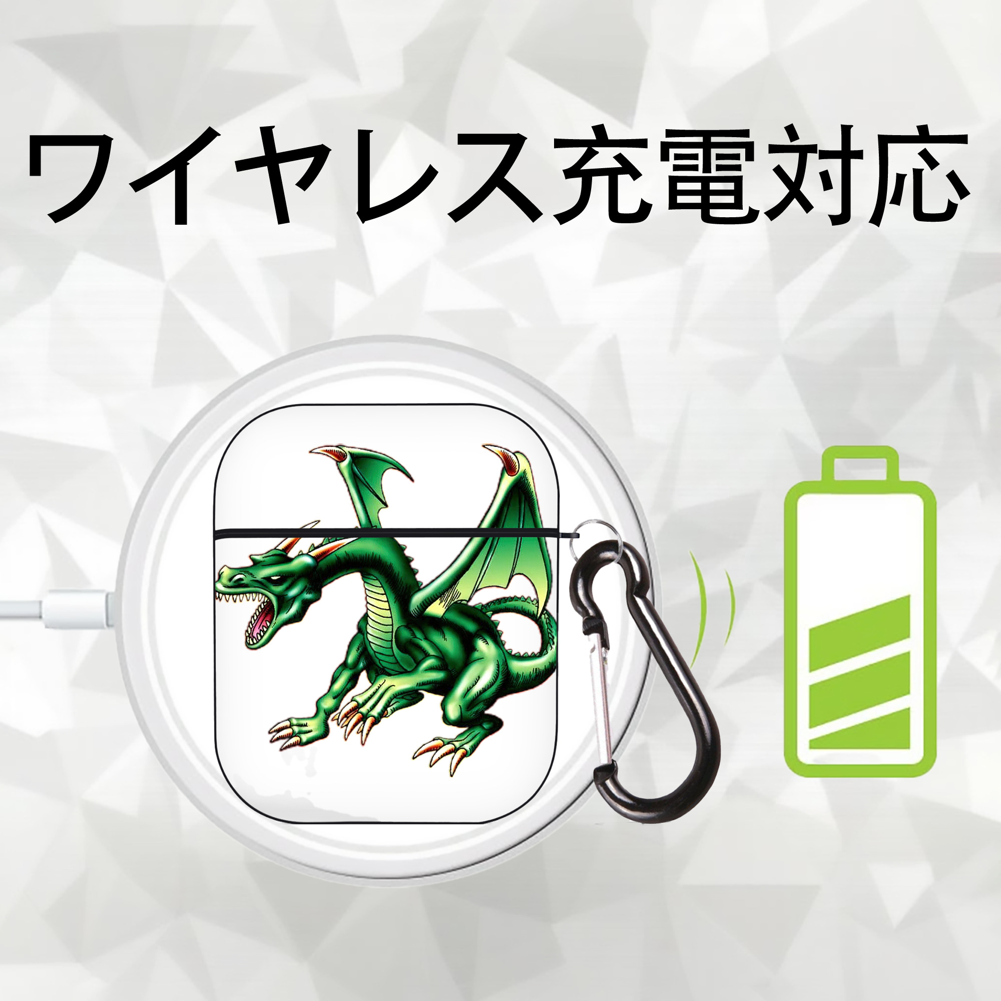 遊☆戯☆王 Yu-Gi-Oh! AirPods 第2世代保護ケース ハードシェル ブラック 耐衝撃・防指紋・カラビナ付き