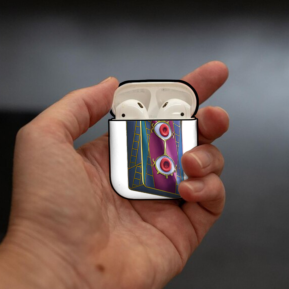 遊☆戯☆王 Yu-Gi-Oh! AirPods 第2世代保護ケース ハードシェル ブラック 耐衝撃・防指紋・カラビナ付き