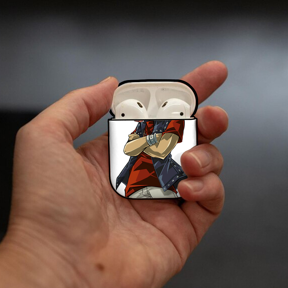 遊☆戯☆王 Yu-Gi-Oh! AirPods 第2世代保護ケース ハードシェル ブラック 耐衝撃・防指紋・カラビナ付き