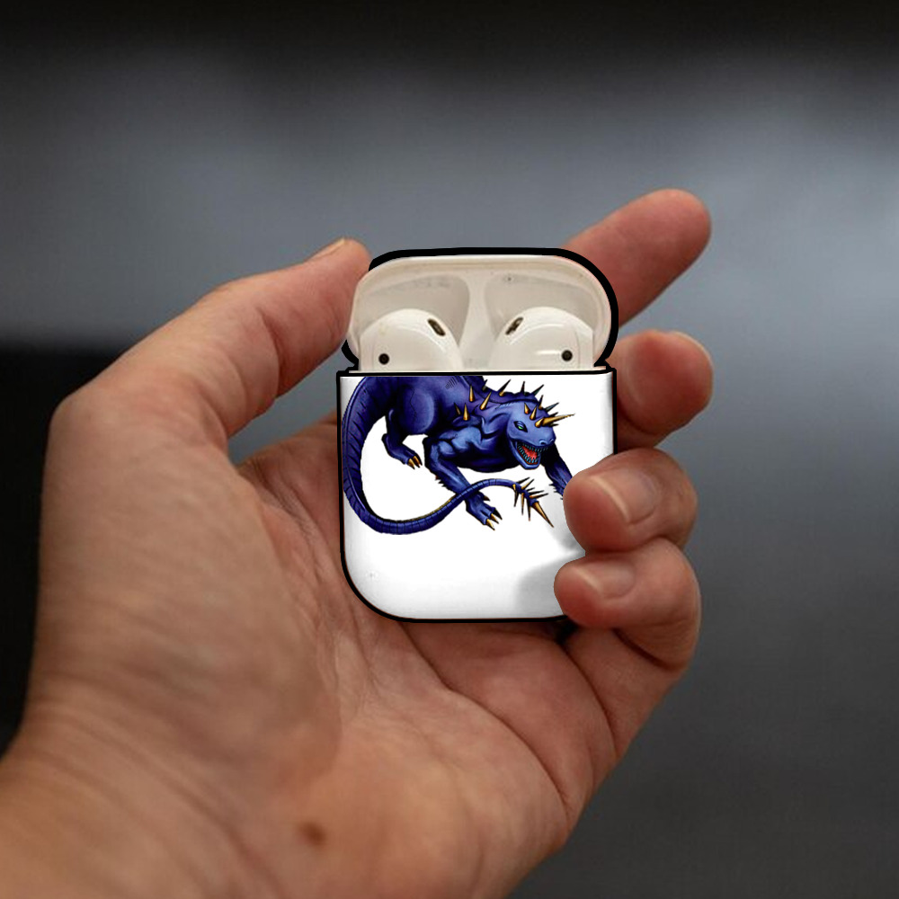 遊☆戯☆王 Yu-Gi-Oh! AirPods 第2世代保護ケース ハードシェル ブラック 耐衝撃・防指紋・カラビナ付き