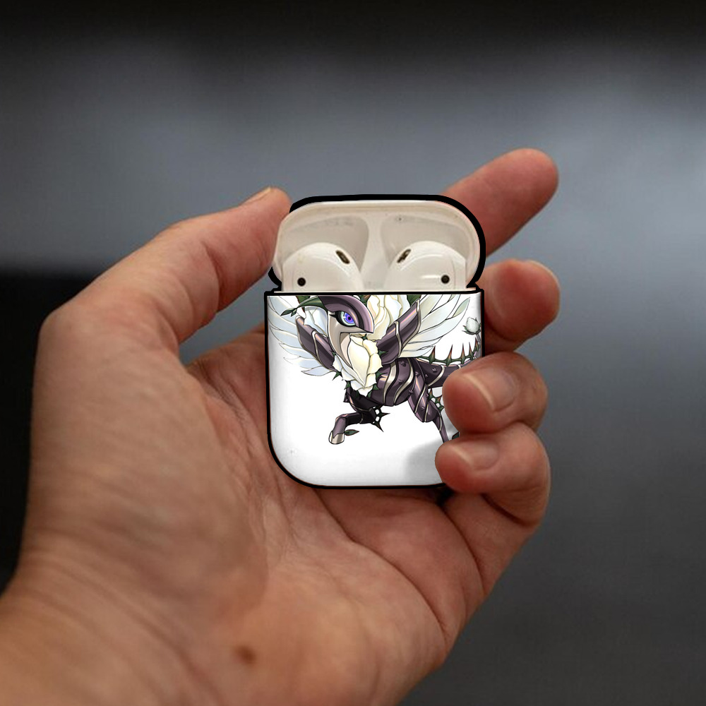 遊☆戯☆王 Yu-Gi-Oh! AirPods 第2世代保護ケース ハードシェル ブラック 耐衝撃・防指紋・カラビナ付き