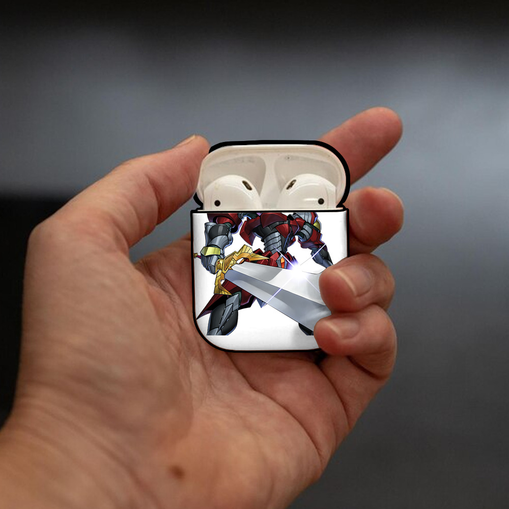 遊☆戯☆王 Yu-Gi-Oh! AirPods 第2世代保護ケース ハードシェル ブラック 耐衝撃・防指紋・カラビナ付き