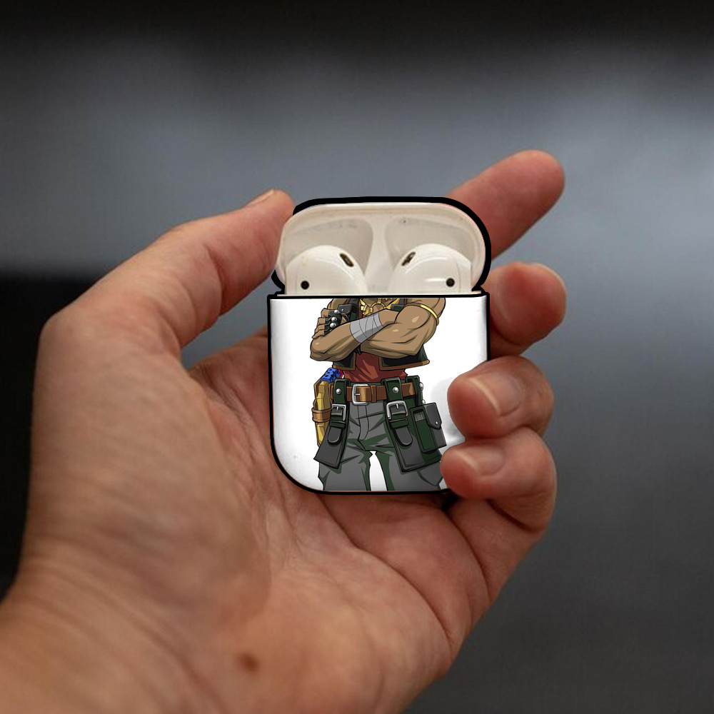 遊☆戯☆王 Yu-Gi-Oh! AirPods 第2世代保護ケース ハードシェル ブラック 耐衝撃・防指紋・カラビナ付き