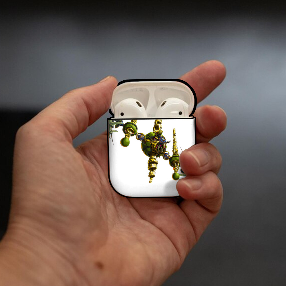遊☆戯☆王 Yu-Gi-Oh! AirPods 第2世代保護ケース ハードシェル ブラック 耐衝撃・防指紋・カラビナ付き