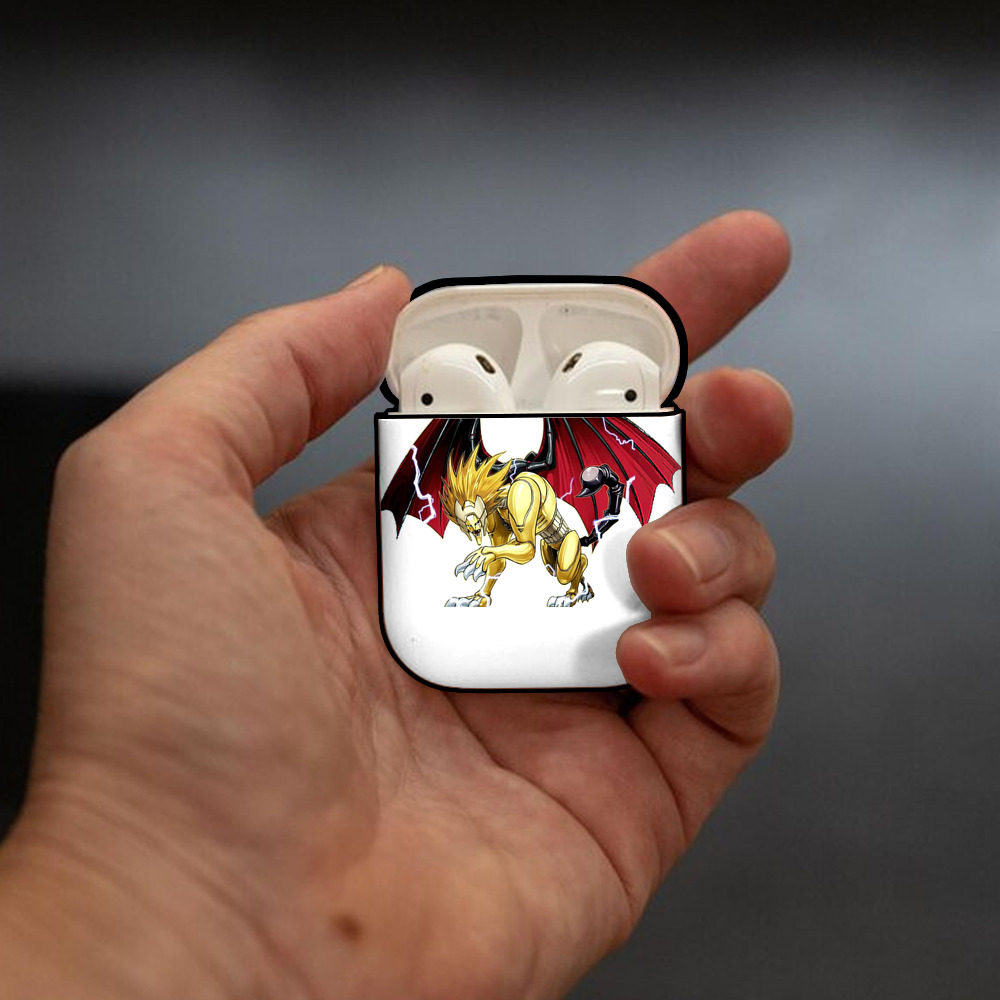 遊☆戯☆王 Yu-Gi-Oh! AirPods 第2世代保護ケース ハードシェル ブラック 耐衝撃・防指紋・カラビナ付き