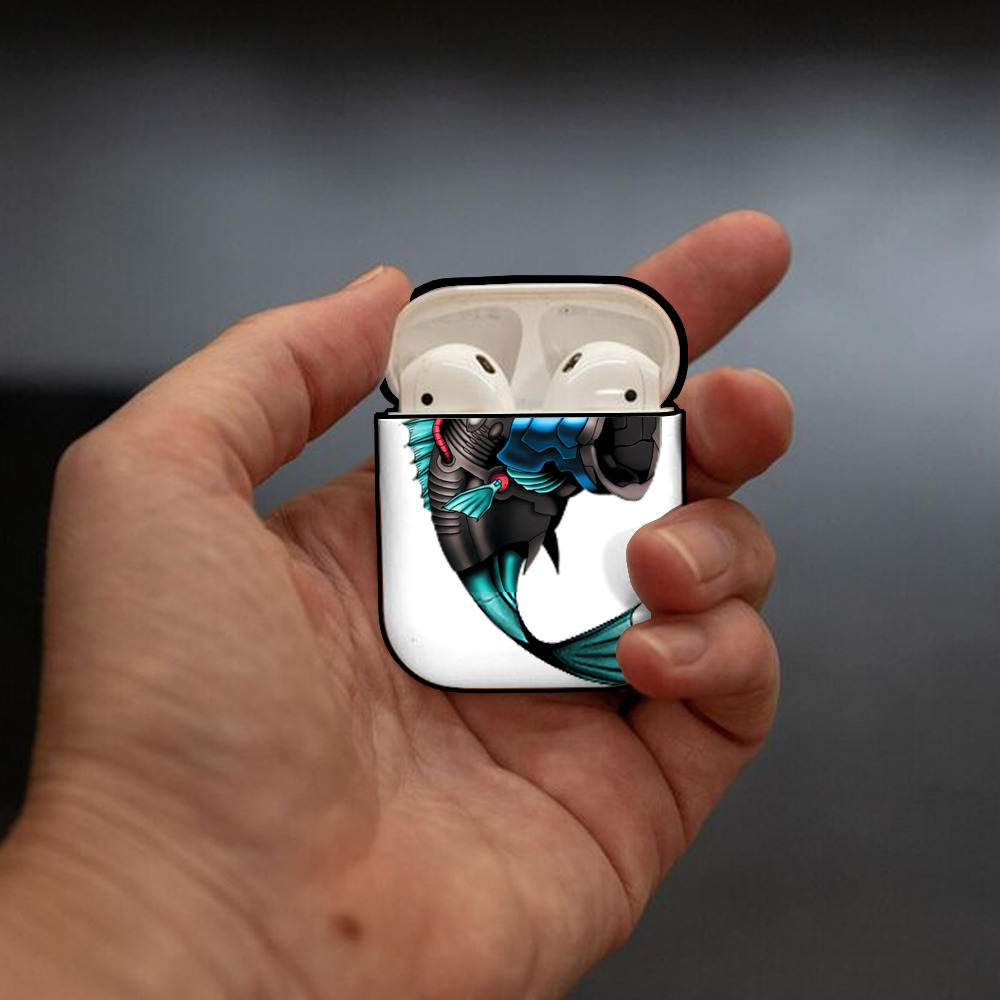 遊☆戯☆王 Yu-Gi-Oh! AirPods 第2世代保護ケース ハードシェル ブラック 耐衝撃・防指紋・カラビナ付き