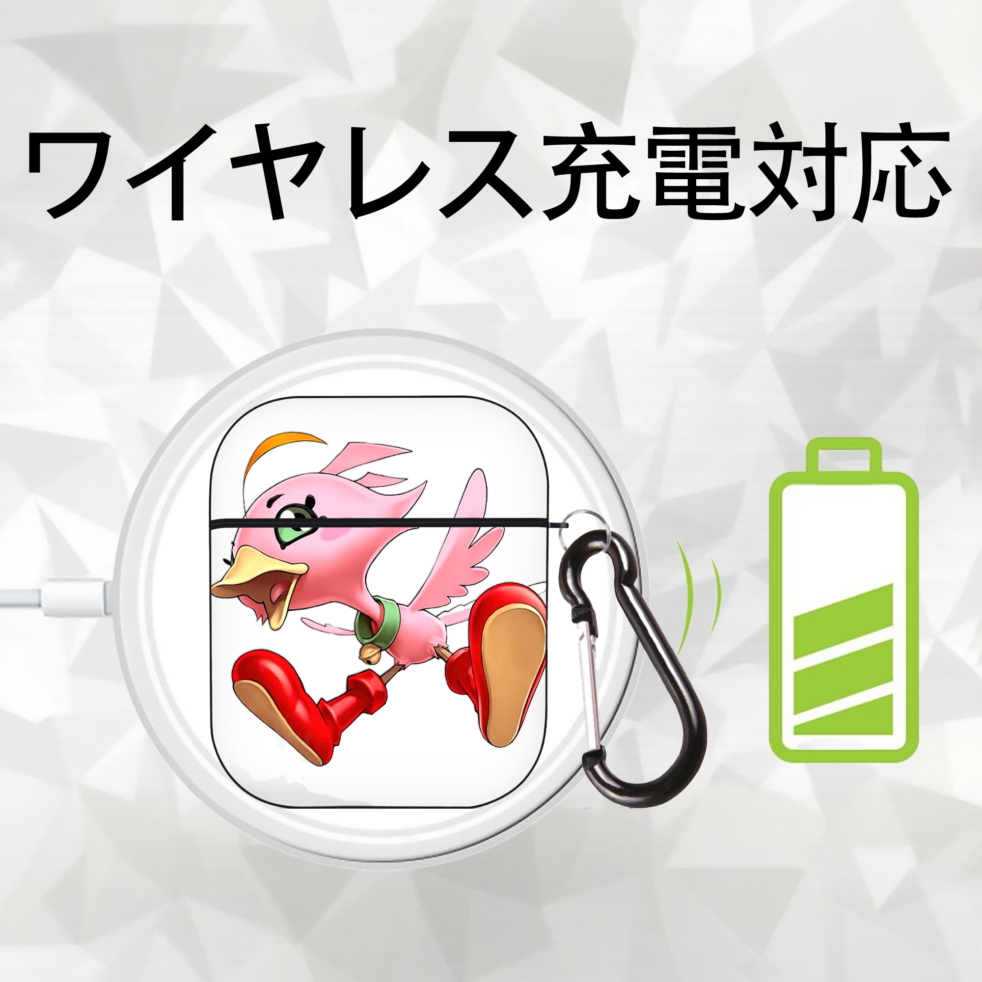 遊☆戯☆王 Yu-Gi-Oh! AirPods 第2世代保護ケース ハードシェル ブラック 耐衝撃・防指紋・カラビナ付き