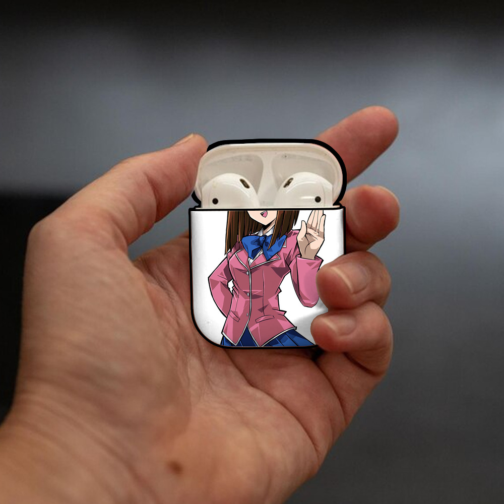 遊☆戯☆王 Yu-Gi-Oh! AirPods 第2世代保護ケース ハードシェル ブラック 耐衝撃・防指紋・カラビナ付き