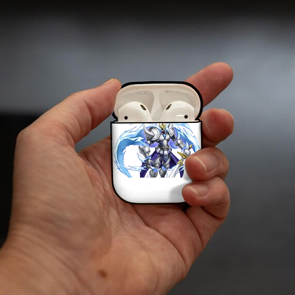 遊☆戯☆王 Yu-Gi-Oh! AirPods 第2世代保護ケース ハードシェル ブラック 耐衝撃・防指紋・カラビナ付き