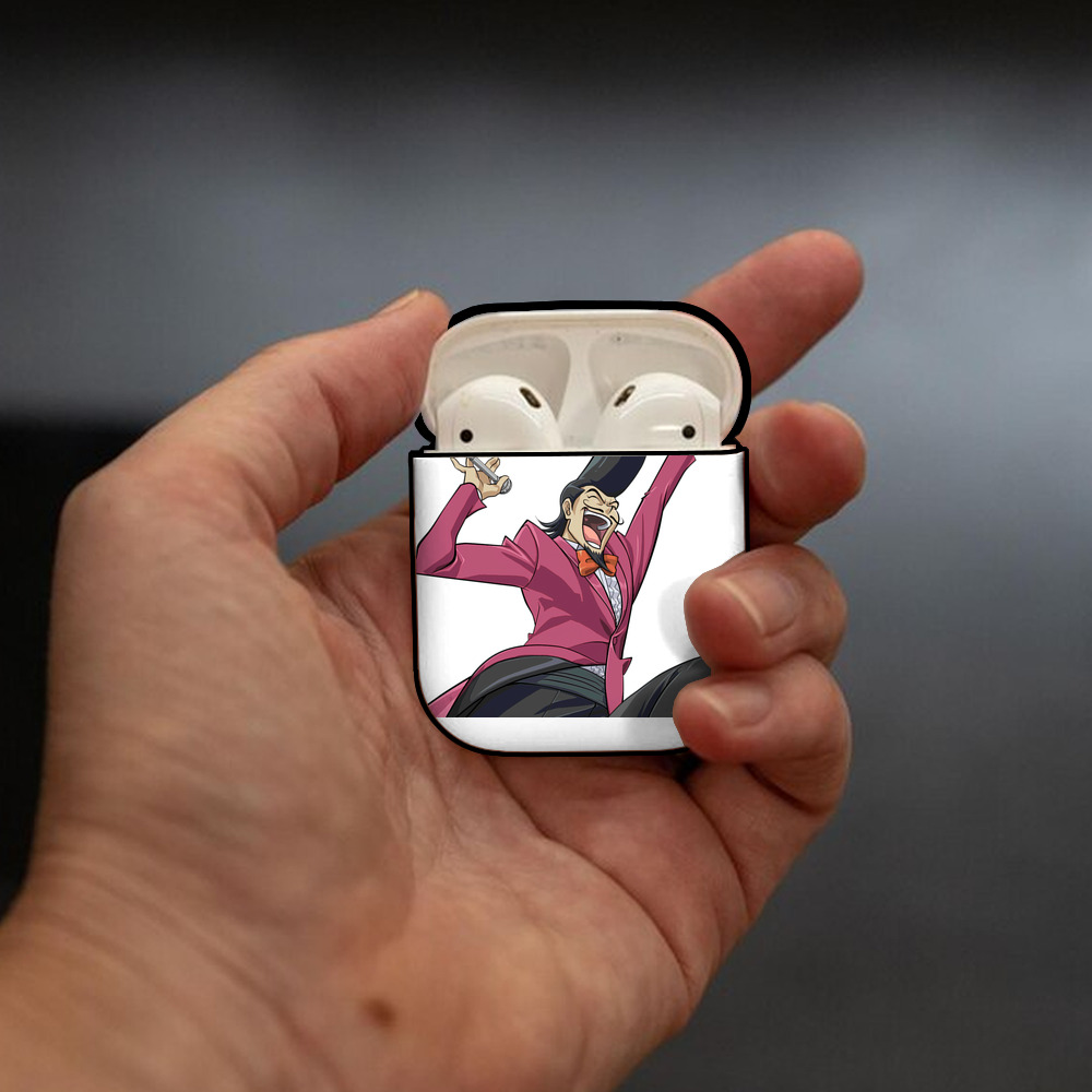 遊☆戯☆王 Yu-Gi-Oh! AirPods 第2世代保護ケース ハードシェル ブラック 耐衝撃・防指紋・カラビナ付き