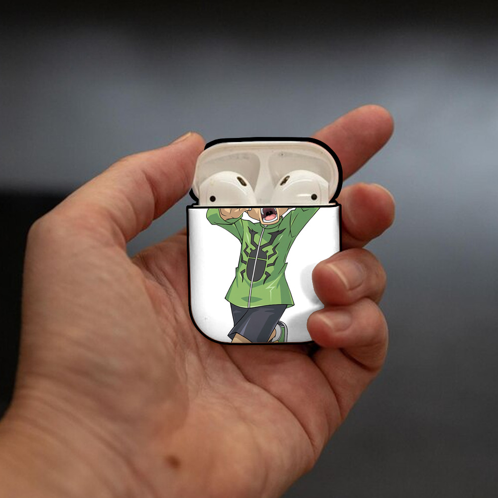遊☆戯☆王 Yu-Gi-Oh! AirPods 第2世代保護ケース ハードシェル ブラック 耐衝撃・防指紋・カラビナ付き