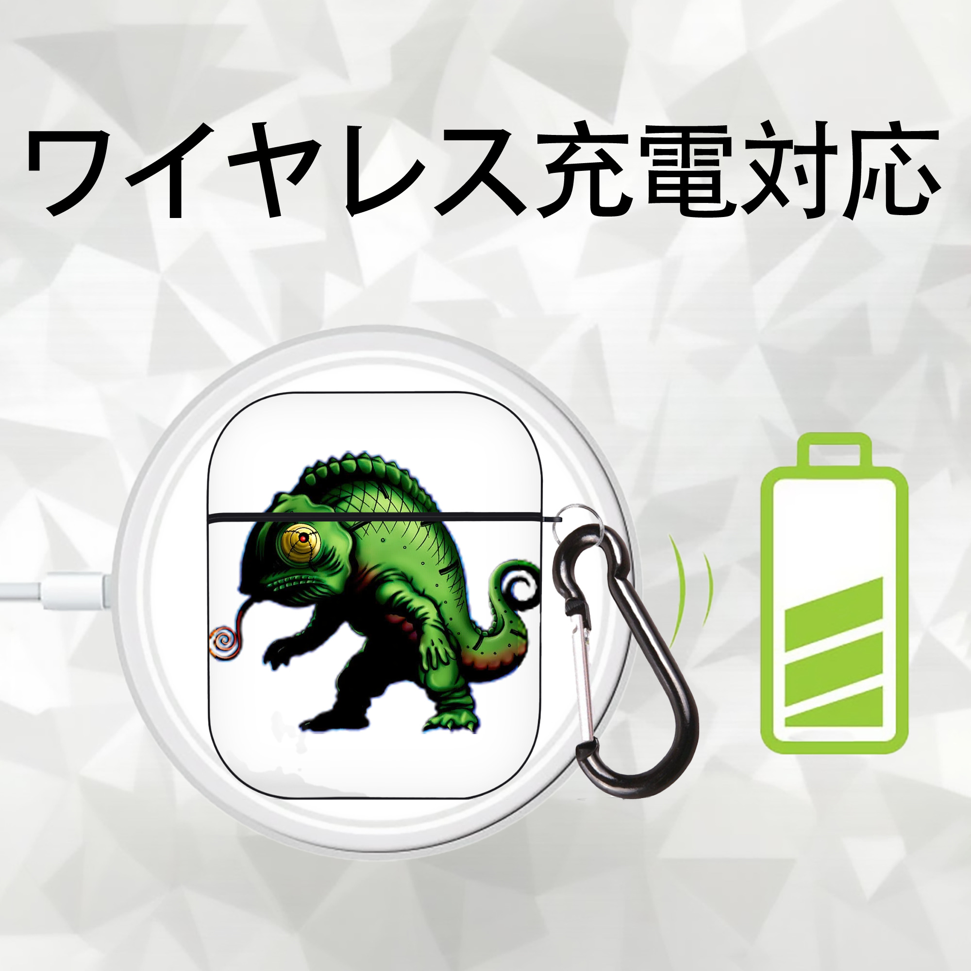 遊☆戯☆王 Yu-Gi-Oh! AirPods 第2世代保護ケース ハードシェル ブラック 耐衝撃・防指紋・カラビナ付き