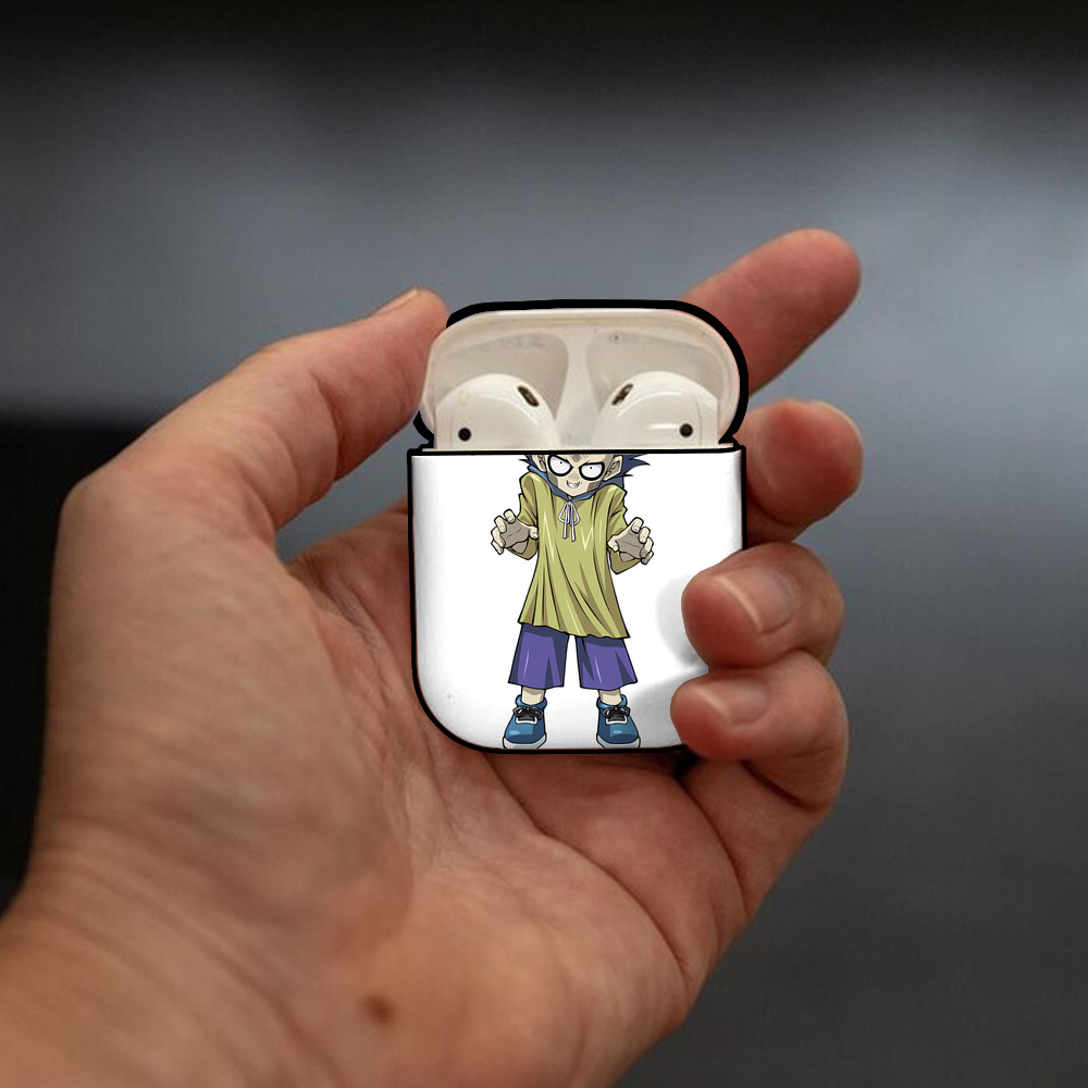 遊☆戯☆王 Yu-Gi-Oh! AirPods 第2世代保護ケース ハードシェル ブラック 耐衝撃・防指紋・カラビナ付き