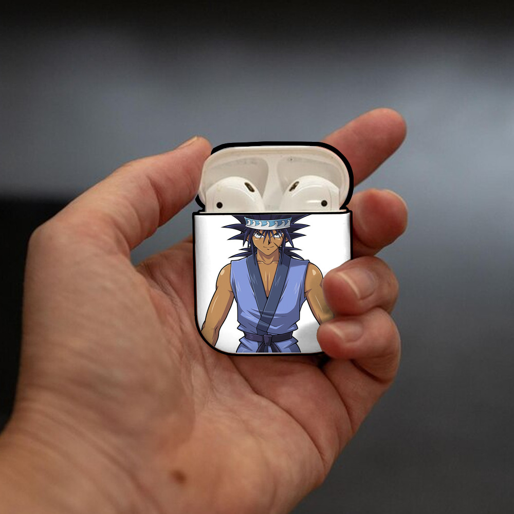 遊☆戯☆王 Yu-Gi-Oh! AirPods 第2世代保護ケース ハードシェル ブラック 耐衝撃・防指紋・カラビナ付き