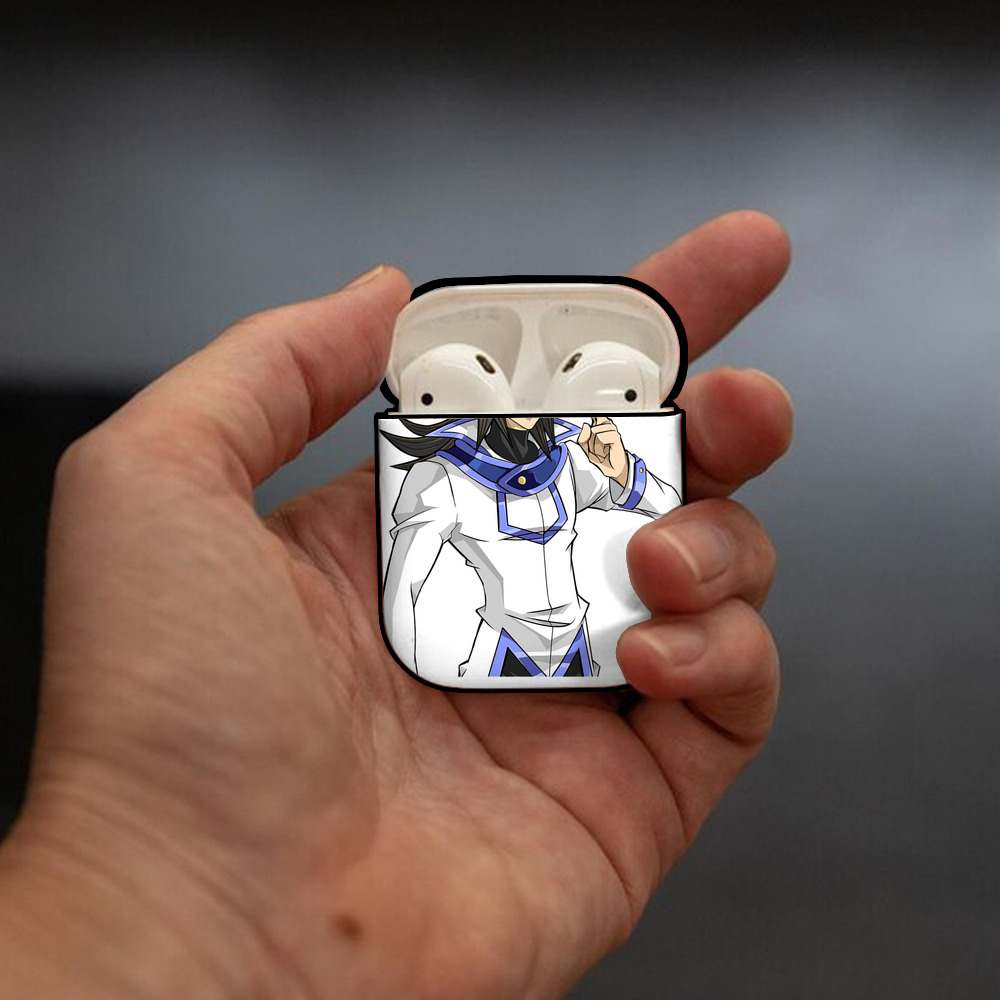 遊☆戯☆王 Yu-Gi-Oh! AirPods 第2世代保護ケース ハードシェル ブラック 耐衝撃・防指紋・カラビナ付き
