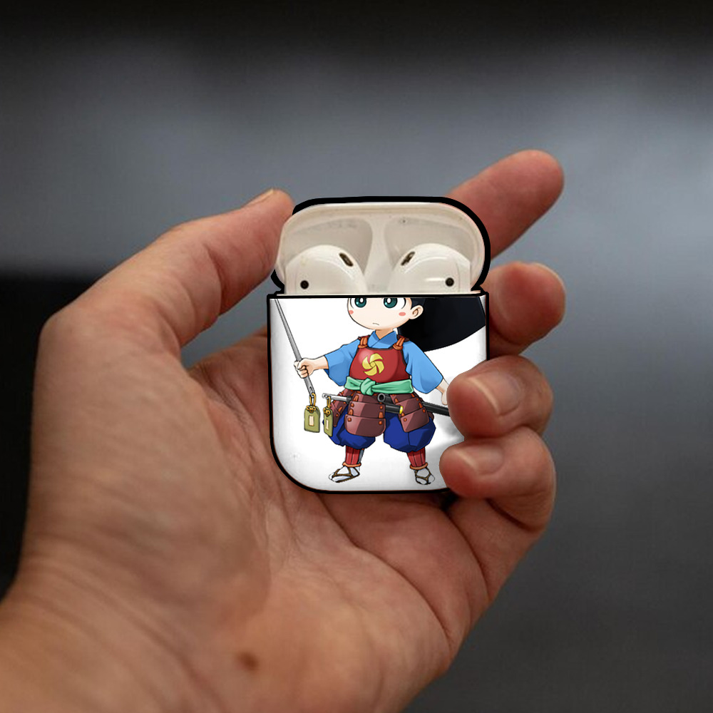 遊☆戯☆王 Yu-Gi-Oh! AirPods 第2世代保護ケース ハードシェル ブラック 耐衝撃・防指紋・カラビナ付き