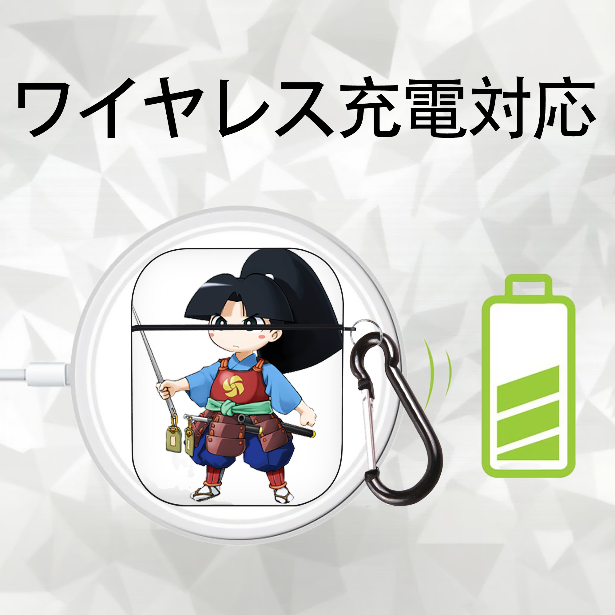 遊☆戯☆王 Yu-Gi-Oh! AirPods 第2世代保護ケース ハードシェル ブラック 耐衝撃・防指紋・カラビナ付き