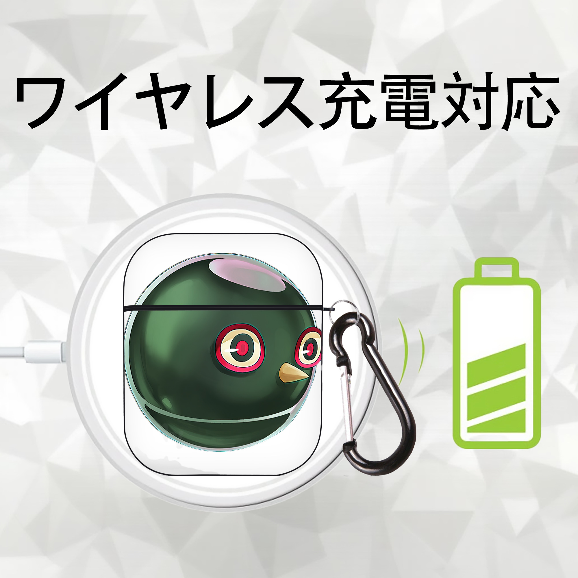 遊☆戯☆王 Yu-Gi-Oh! AirPods 第2世代保護ケース ハードシェル ブラック 耐衝撃・防指紋・カラビナ付き