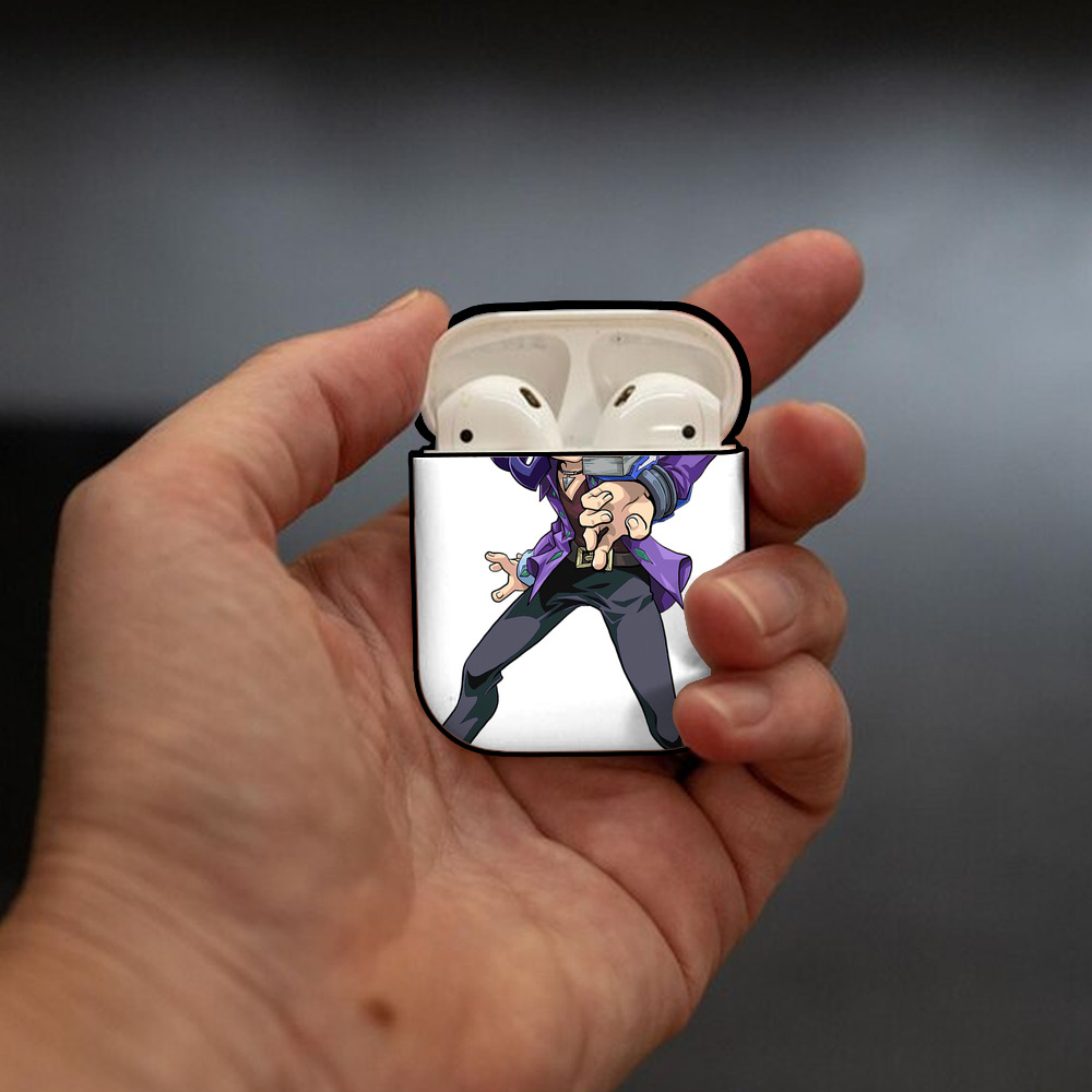 遊☆戯☆王 Yu-Gi-Oh! AirPods 第2世代保護ケース ハードシェル ブラック 耐衝撃・防指紋・カラビナ付き