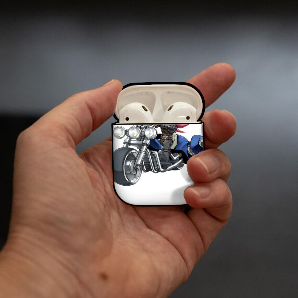 遊☆戯☆王 Yu-Gi-Oh! AirPods 第2世代保護ケース ハードシェル ブラック 耐衝撃・防指紋・カラビナ付き