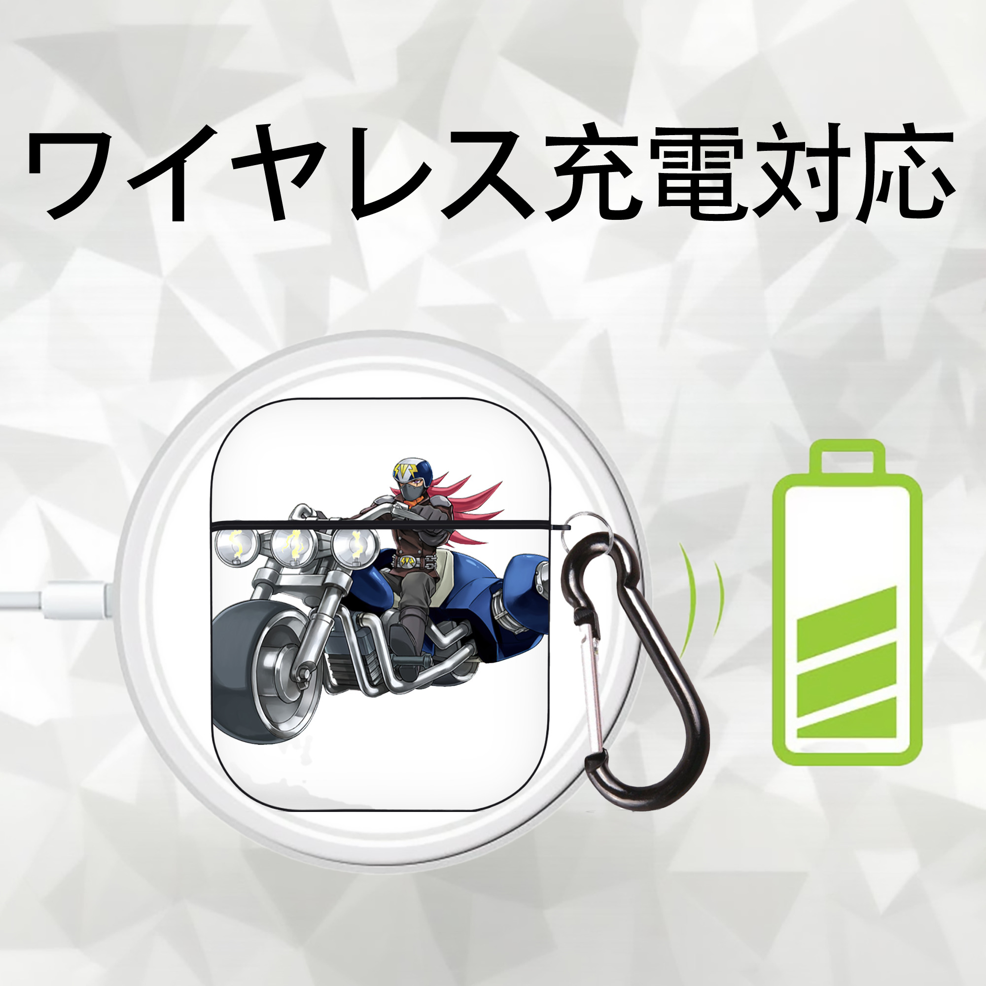 遊☆戯☆王 Yu-Gi-Oh! AirPods 第2世代保護ケース ハードシェル ブラック 耐衝撃・防指紋・カラビナ付き