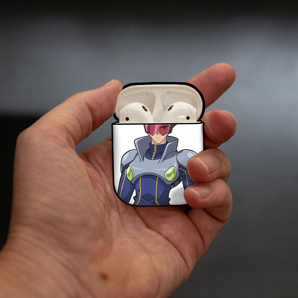 遊☆戯☆王 Yu-Gi-Oh! AirPods 第2世代保護ケース ハードシェル ブラック 耐衝撃・防指紋・カラビナ付き
