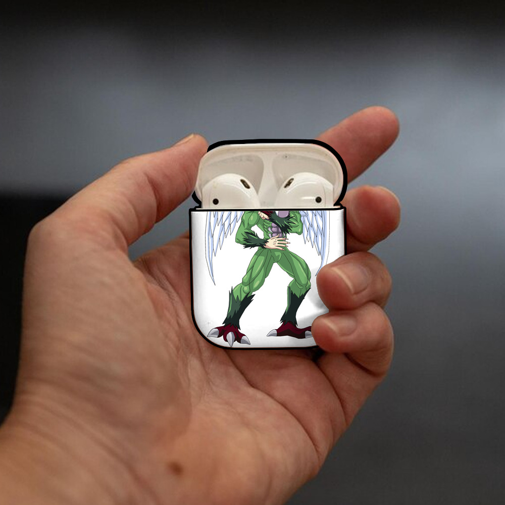 遊☆戯☆王 Yu-Gi-Oh! AirPods 第2世代保護ケース ハードシェル ブラック 耐衝撃・防指紋・カラビナ付き