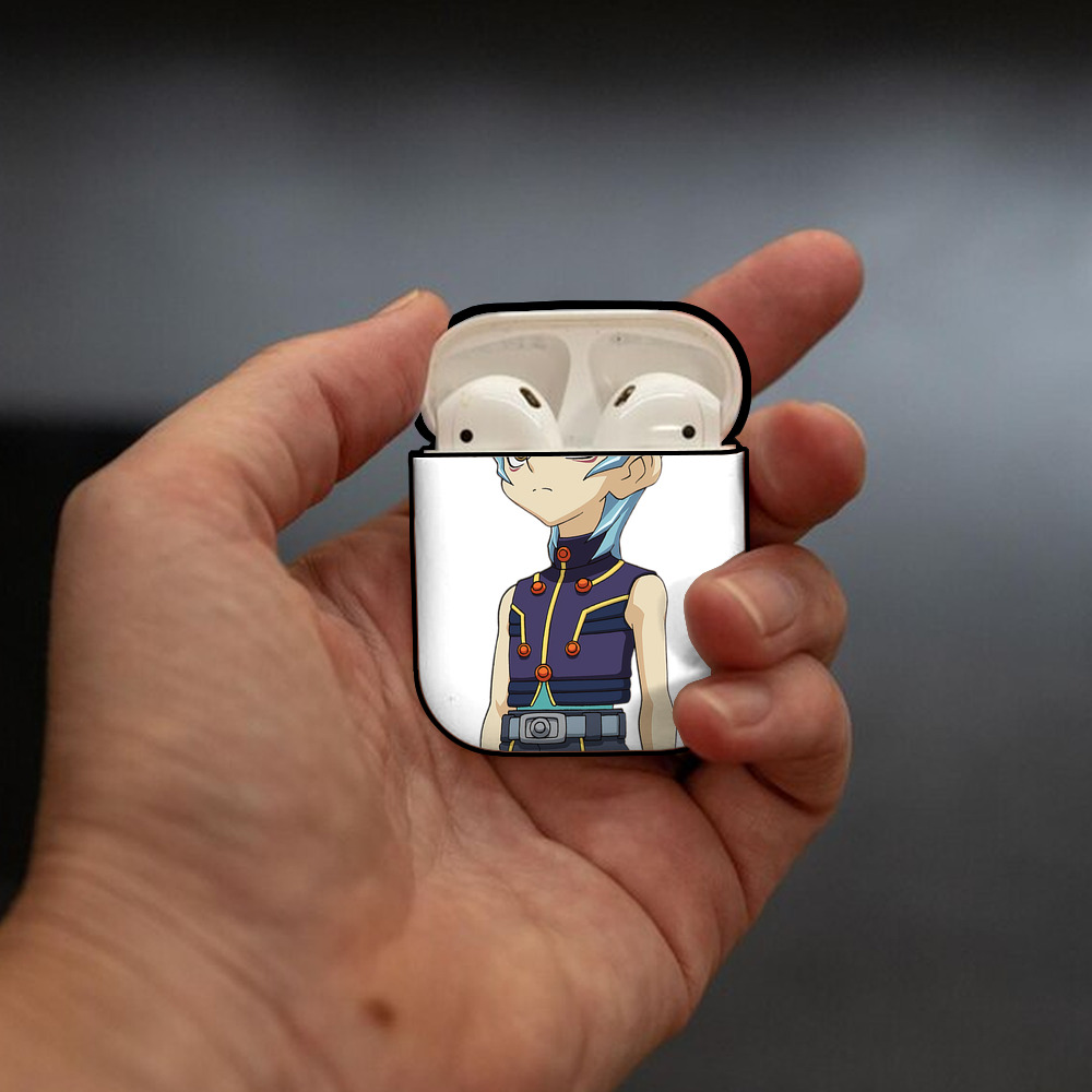 遊☆戯☆王 Yu-Gi-Oh! AirPods 第2世代保護ケース ハードシェル ブラック 耐衝撃・防指紋・カラビナ付き