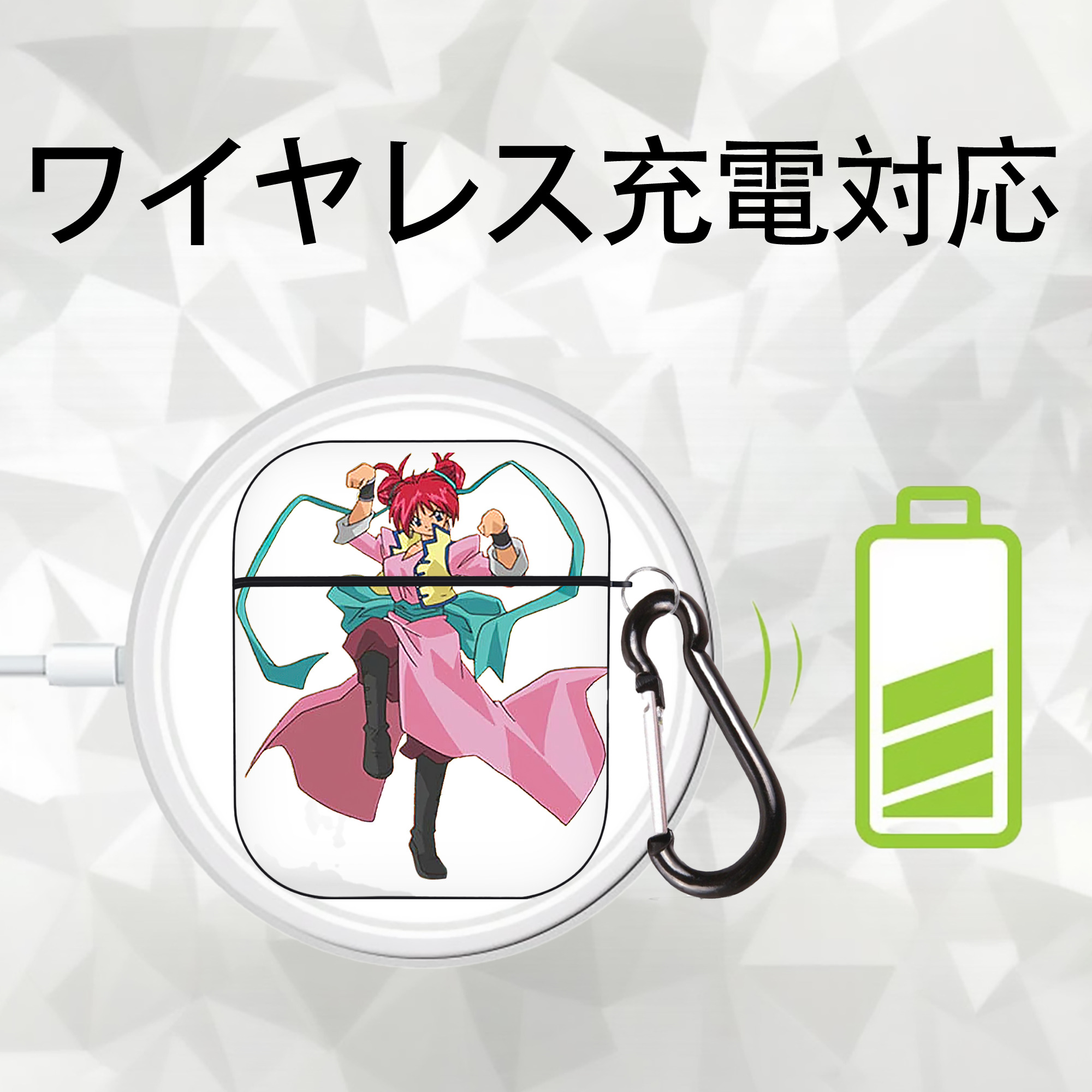遊☆戯☆王 Yu-Gi-Oh! AirPods 第2世代保護ケース ハードシェル ブラック 耐衝撃・防指紋・カラビナ付き