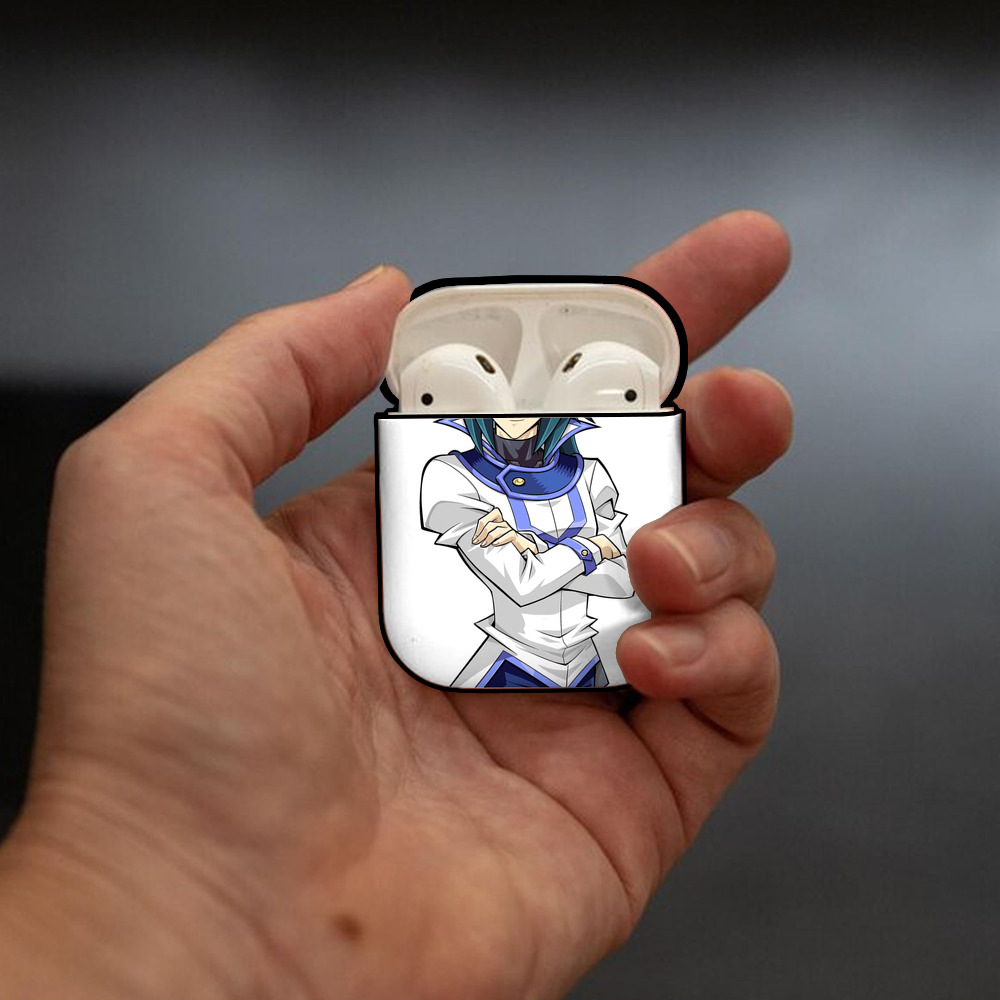 遊☆戯☆王 Yu-Gi-Oh! AirPods 第2世代保護ケース ハードシェル ブラック 耐衝撃・防指紋・カラビナ付き