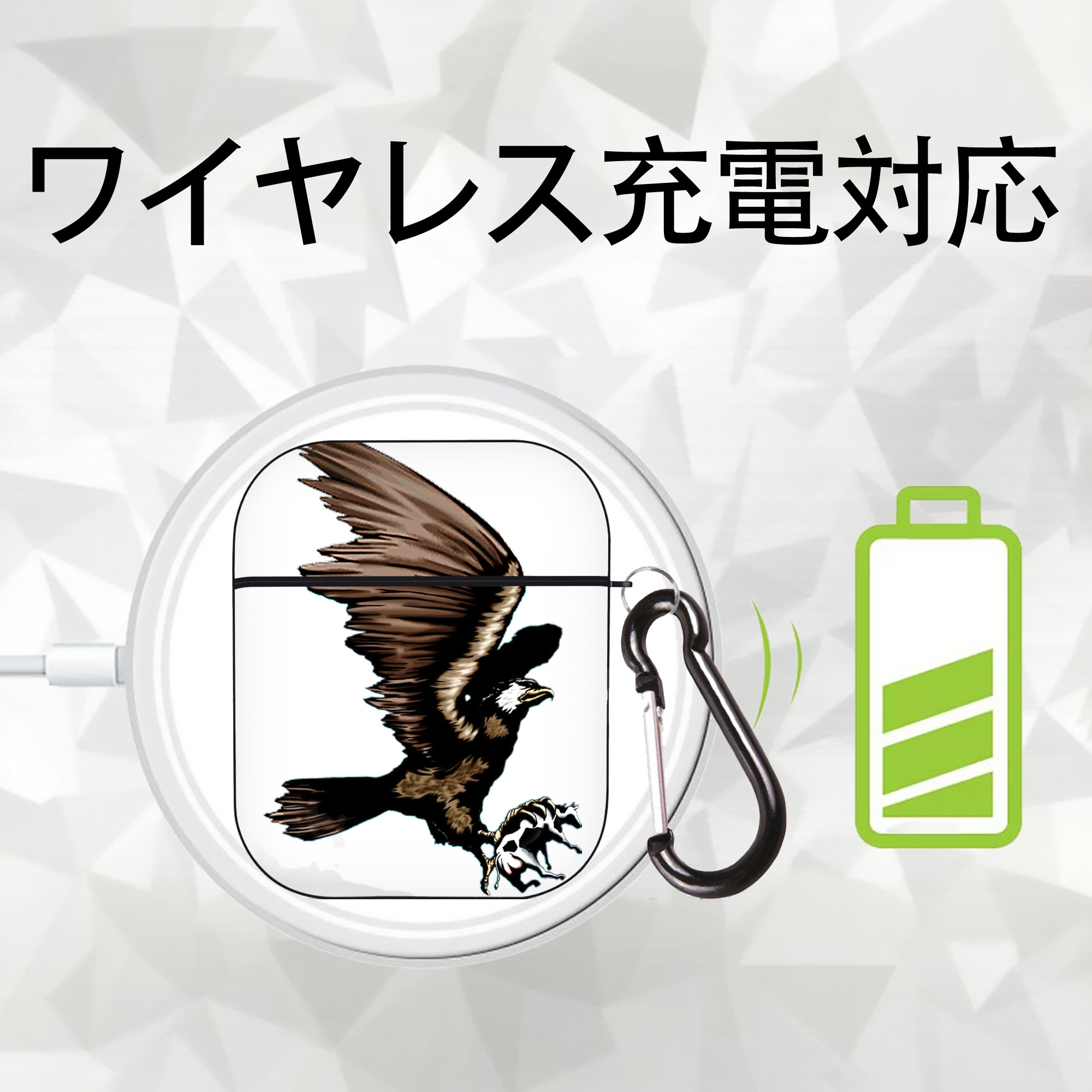 遊☆戯☆王 Yu-Gi-Oh! AirPods 第2世代保護ケース ハードシェル ブラック 耐衝撃・防指紋・カラビナ付き