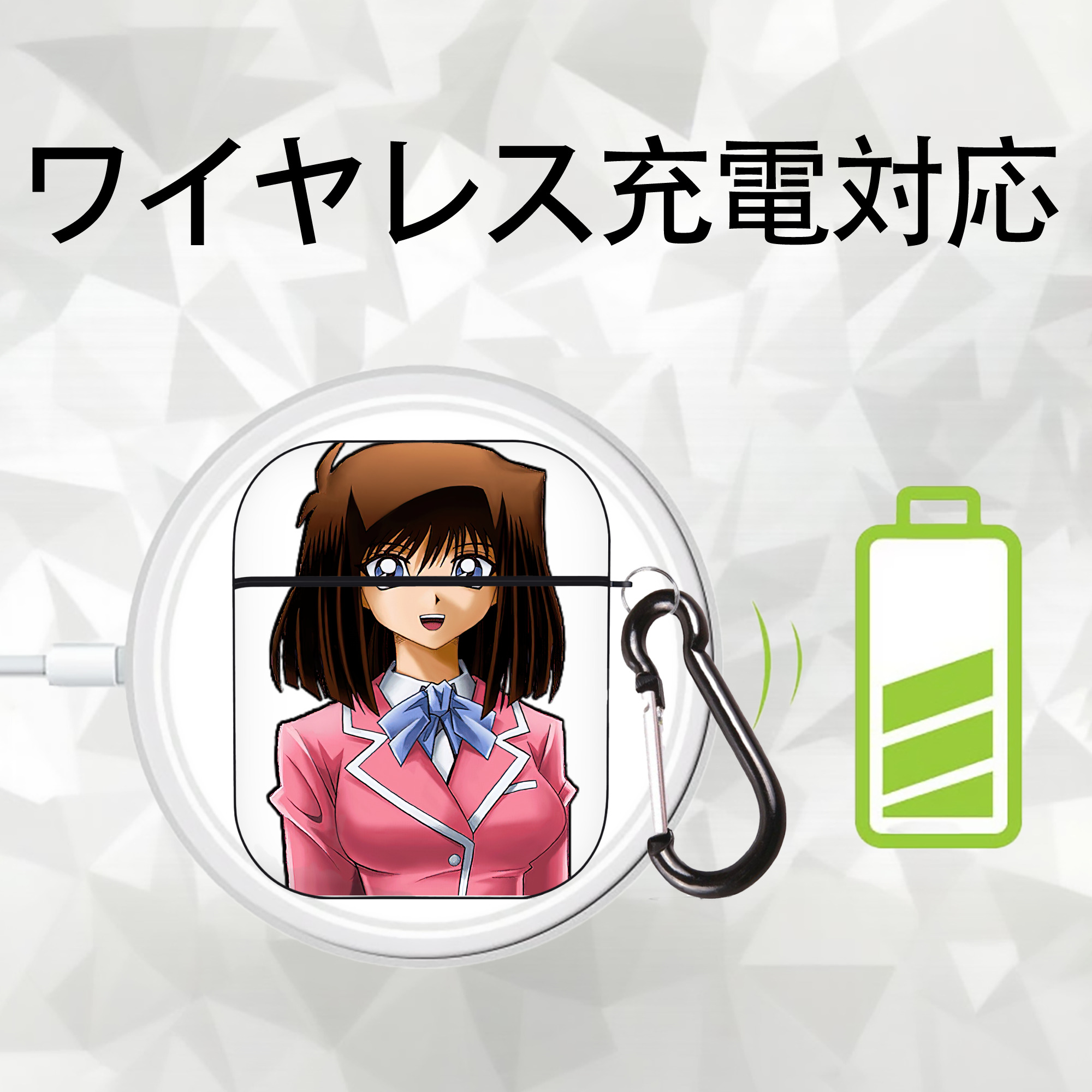 遊☆戯☆王 Yu-Gi-Oh! AirPods 第2世代保護ケース ハードシェル ブラック 耐衝撃・防指紋・カラビナ付き