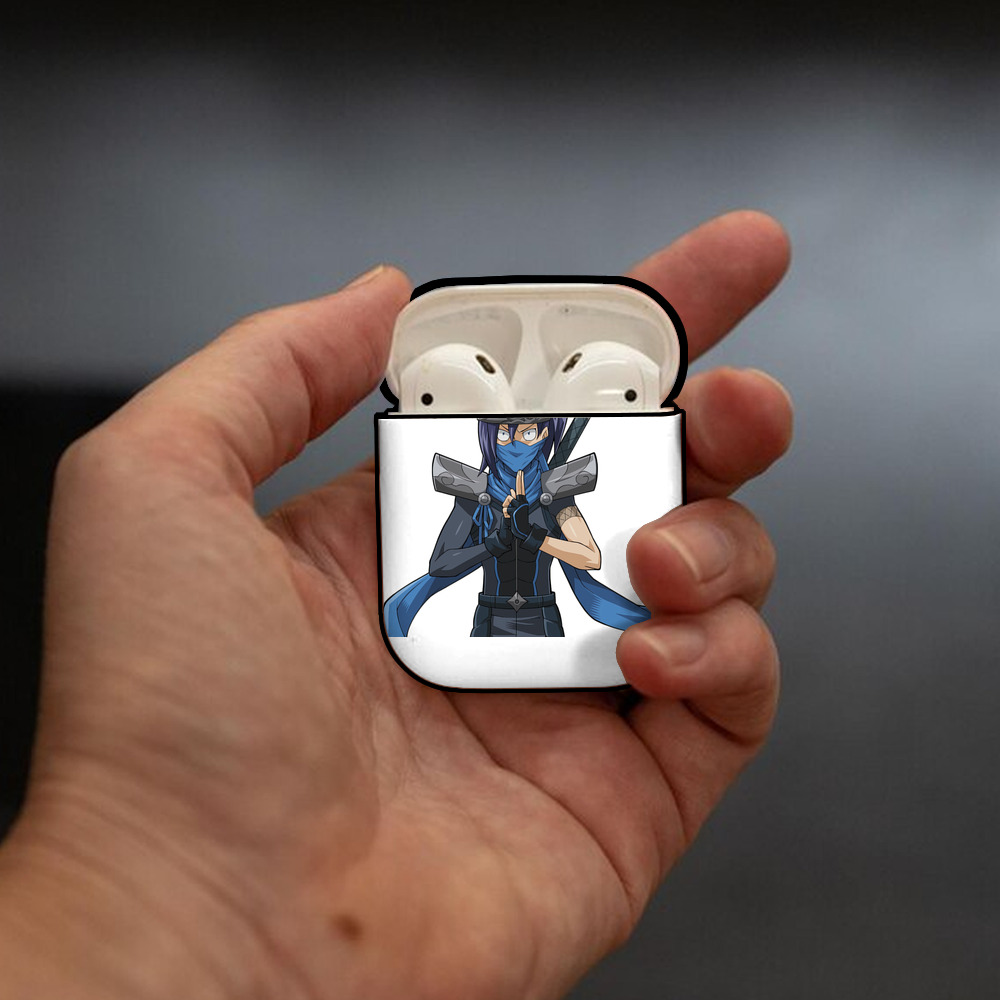 遊☆戯☆王 Yu-Gi-Oh! AirPods 第2世代保護ケース ハードシェル ブラック 耐衝撃・防指紋・カラビナ付き