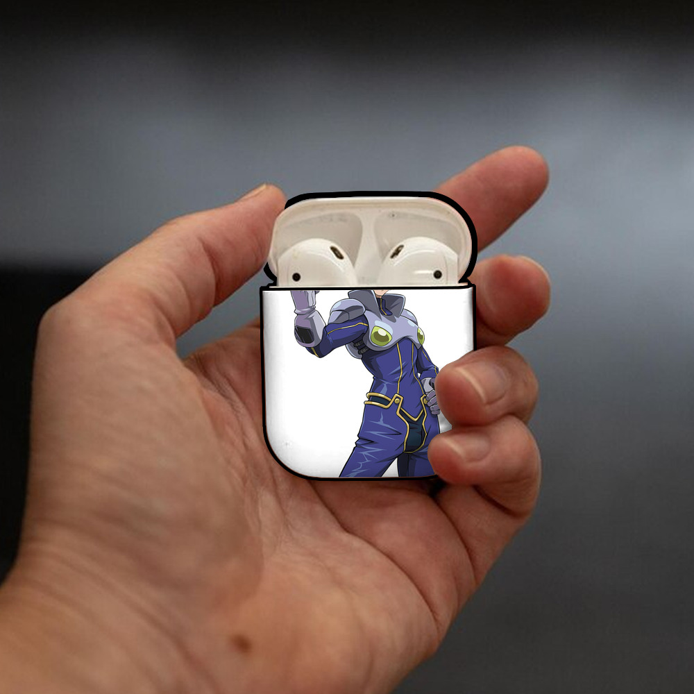 遊☆戯☆王 Yu-Gi-Oh! AirPods 第2世代保護ケース ハードシェル ブラック 耐衝撃・防指紋・カラビナ付き
