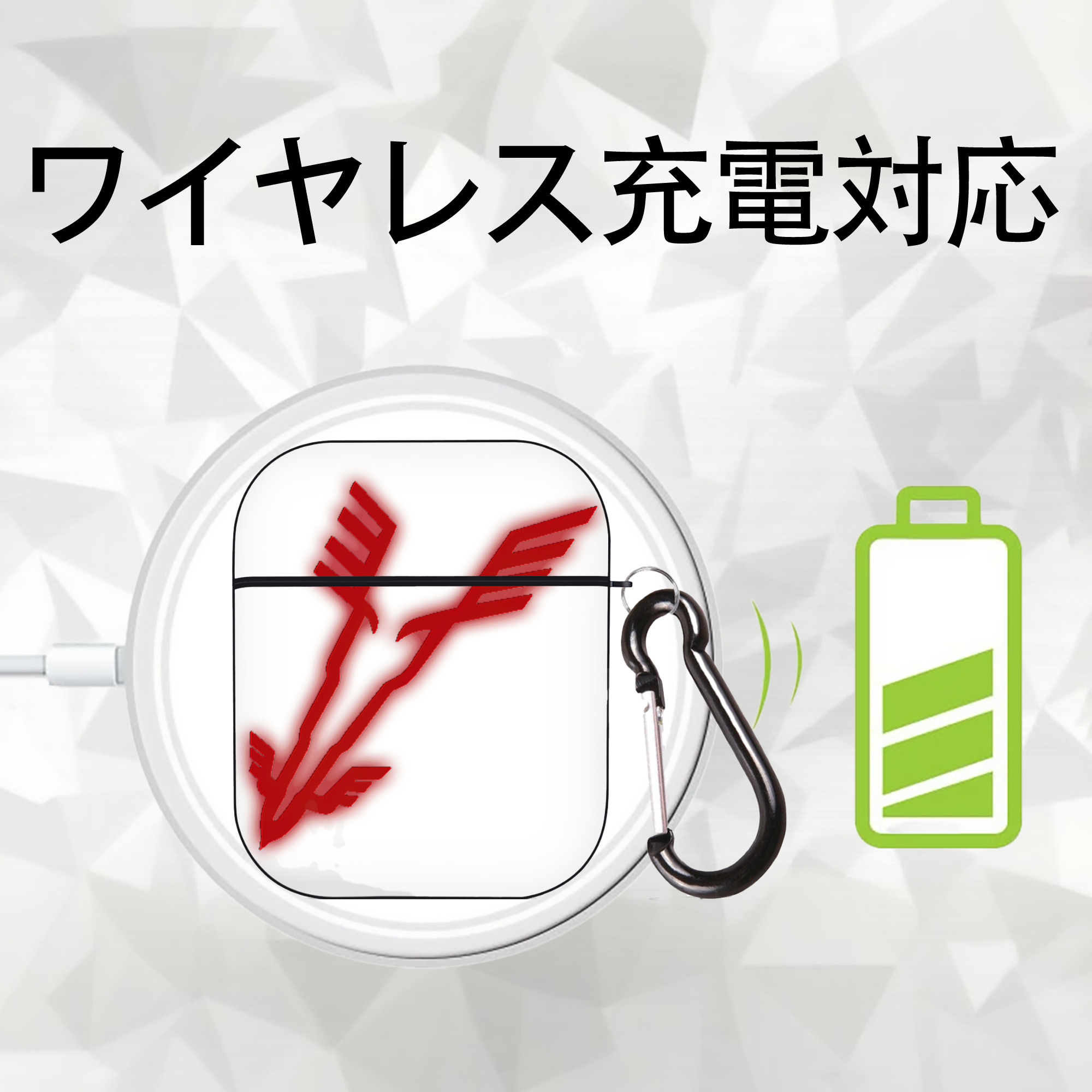 遊☆戯☆王 Yu-Gi-Oh! AirPods 第2世代保護ケース ハードシェル ブラック 耐衝撃・防指紋・カラビナ付き