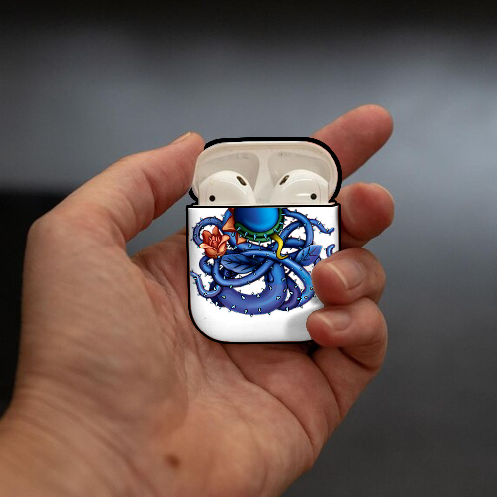 遊☆戯☆王 Yu-Gi-Oh! AirPods 第2世代保護ケース ハードシェル ブラック 耐衝撃・防指紋・カラビナ付き