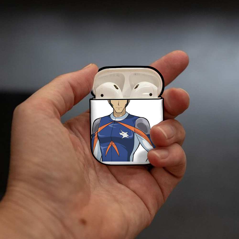 遊☆戯☆王 Yu-Gi-Oh! AirPods 第2世代保護ケース ハードシェル ブラック 耐衝撃・防指紋・カラビナ付き
