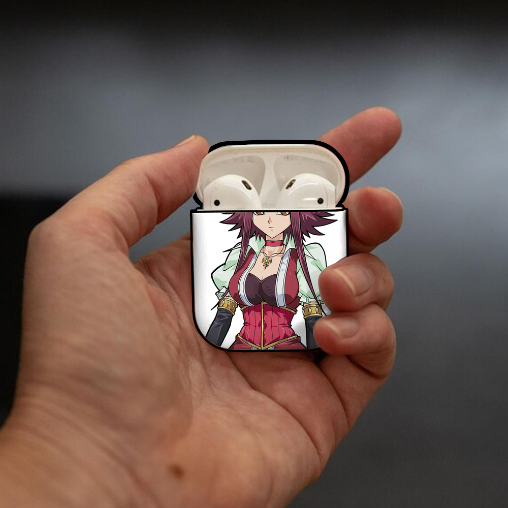 遊☆戯☆王 Yu-Gi-Oh! AirPods 第2世代保護ケース ハードシェル ブラック 耐衝撃・防指紋・カラビナ付き